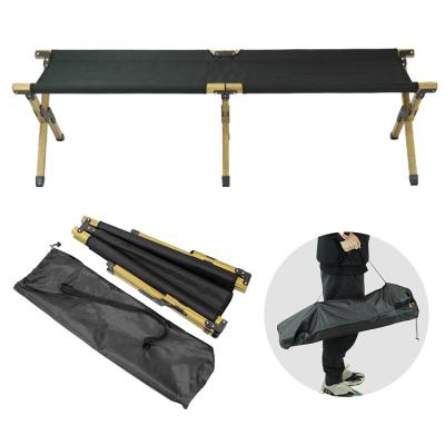 China Modern Custom Logo Outdoor Long Bench For Picnic Two Hiking Camping Chair Folding Aluminum Double Seats With Carry Bag for sale