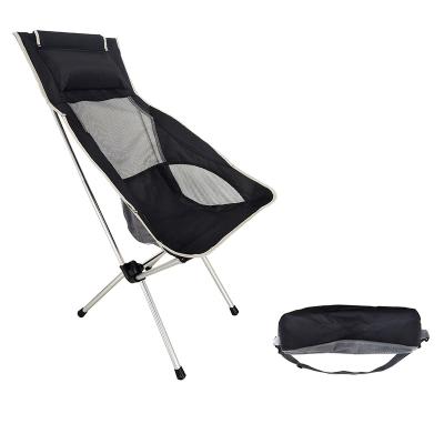 China Contemporary Custom Lightweight High Back Fishing Aluminum Folding Ultralight Beach Camping Chair for sale