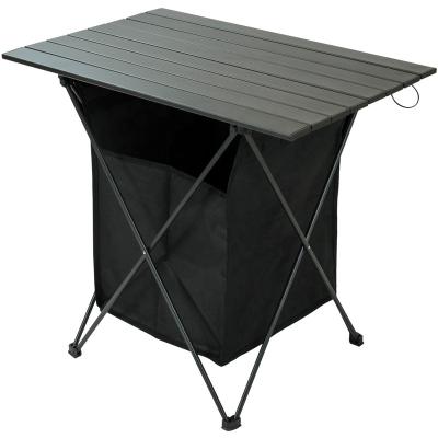 China Tianye Modern Outdoor Lightweight Aluminum Mini Rolling Portable Folding Camping Table With Storage for sale