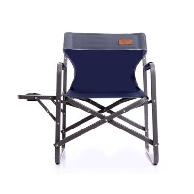 China Foldable Heavy Duty Mesh Folding Director Chair with Side Table and Storage Pocket for Outdoor Camping for sale