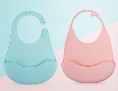 China Wholesale OEM Baby Silicone Washable Waterproof Bib 3D Customize for sale