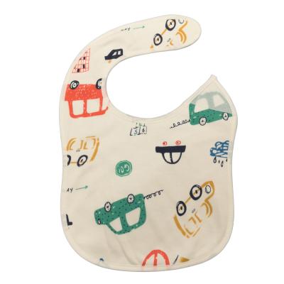 China Cotton Baby Bibs Washable Full Cardboard Bamboo Cute Printing Colorful Cotton Bibs for sale