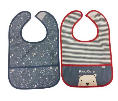 China OEM Washable Wholesale Waterproof Baby Bibs PU Leather Bib Polyurethane for sale