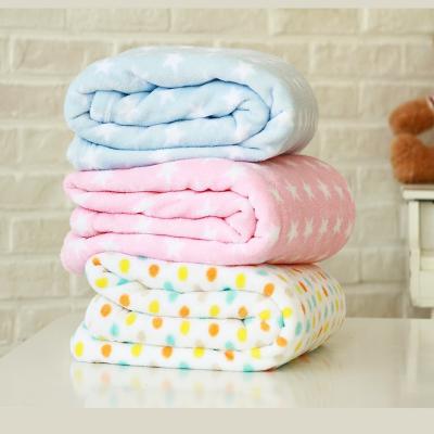 China Popular Super Soft Plush Baby Wrapping Blanket Printed Fleece Sheep Soft Blanket for sale