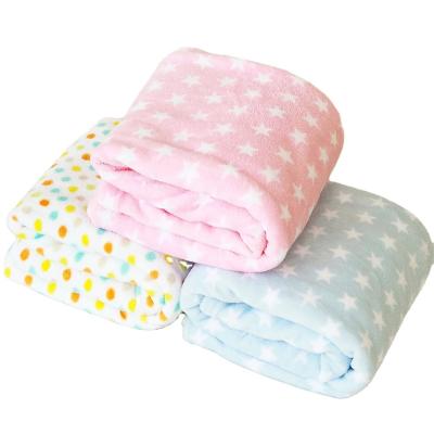 China Super Soft Cute Baby Elephant Coral Printing Travel Blanket for sale