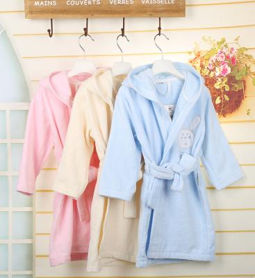 China 100% Hooded Baby Bathrobe Baby Towel Cotton Baby Blanket Kids Infants Embroidery Bathrobe for sale