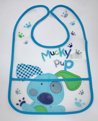 China Wholesale Peva cute waterproof cute animal print OEM designs baby peva bibs for sale