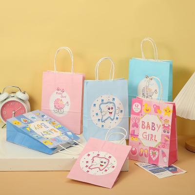 China Recycled Materials Cartoon Series Paper Bag Handbag Birthday Gift Gift Bag Wrapping Paper Packaging Bag for sale