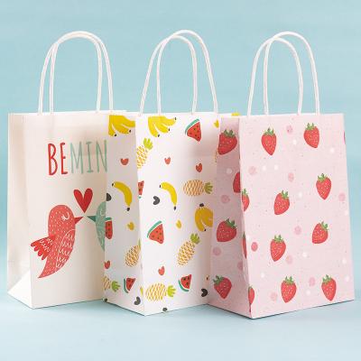 China Recycled Materials Store High Quality Gift Shopping Paper Bags Beautiful Portable Accept Custom Paper Handbag for sale