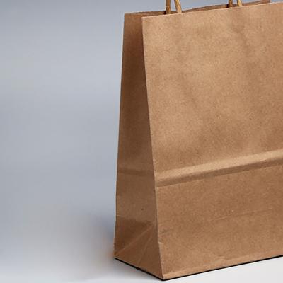 China Recycled Materials Wholesale Recyclable Kraft Paper Bags Logo Printed Custom White Paper Tote Bag With Handle for sale