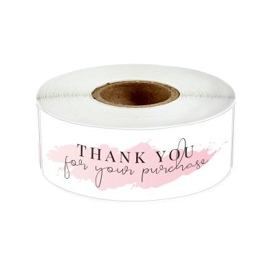 China Factory Anti-Counterfeit Logo Printed Thank You Sticker Roll Label Seal Custom Thank You Sticker For Your Small Business Purchase Order for sale