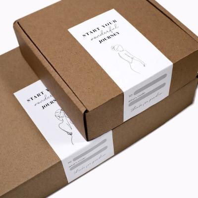 China White Rectangular Waterproof Stock Stationery Sticker Gift Box Sealed With Self Adhesive Programmable Label for sale