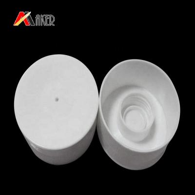 China Non Spill Wholesale 28mm Round Neck PP White Double Wall Plastic Screw Cap For Bottle for sale