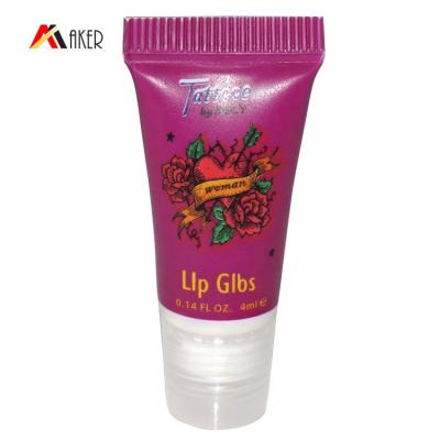 China Lip Gloss Tube Packaging China Wholesale Empty 4ml Offset Printing Lip Gloss Packaging Tube Container With Screw Lid for sale