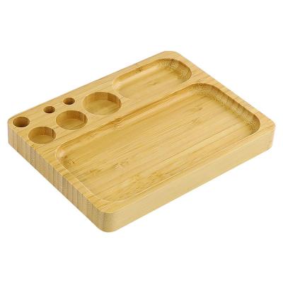 China Durable Rectangle Stocked Wood Tray Giving Silicone Box Custom Rolling Tray c for sale