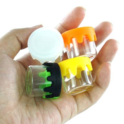 China Hot selling water drip shape accessories 6ml silicone container storage boxes glass jars wholesale with many different colors for sale