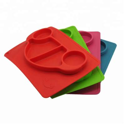 China Wholesale High Quality Viable Car Shape Silicone Baby Place Mat Silicone Baby Place Mat Child Place Mat for sale