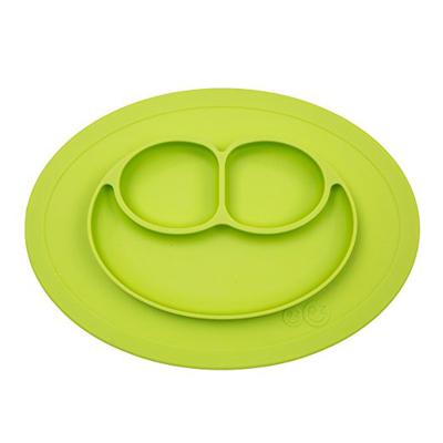 China Factory direct sales hired children's tableware smile silicone baby place mat wholesale for sale