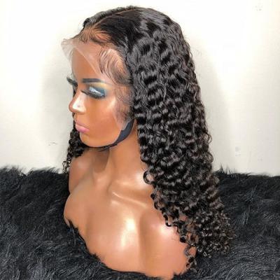 China Jerry Curl The most popular trend full lace natural curly hair lace frontal wigs for black women for sale