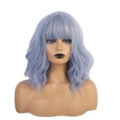 China Short Straight Natural Blue Straight Japanese Roverian Short Lead Wave Explosion Style Lead Front Wig for sale