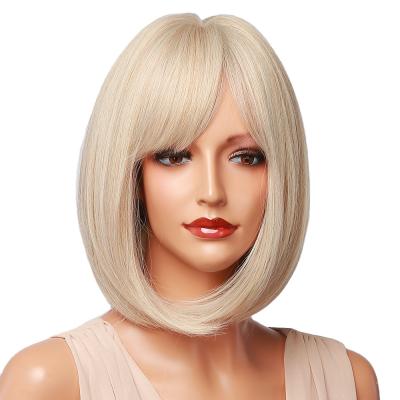 China Daily Use Extraordinarily Crafted Heat Resistant Party Lead Blonde Cosplay Wig With Bangs for sale