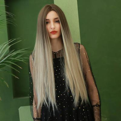 China Regular and Tuning Model 28 Inch Black Long Light Gold Straight Hair Intermediate Score Hits Rose Elastic Net Hat for sale