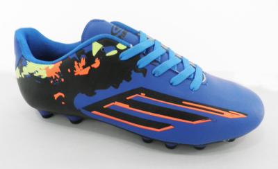 China Lightweight Outside Football Turf Shoes Customized Dark Blue for sale