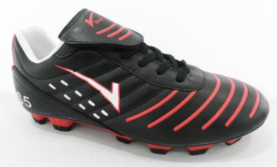 China Blue Breathable Indoor Outdoor Soccer Cleats , Black Artificial Turf Soccer Shoes for sale