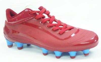 China Red Waterproof Mens Football Boots , TPU Outdoor Soccer Sneakers for sale