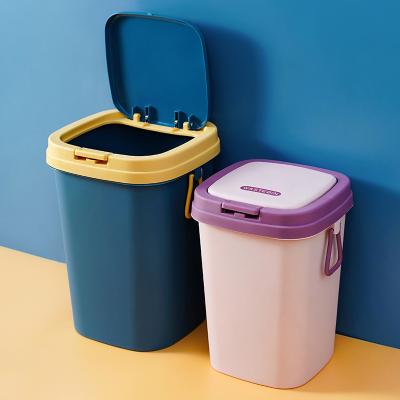 China Hot Sale Viable Plastic Garbage Bins Wholesale Hotel Trash Can Bathroom Plastic Garbage Bin for sale