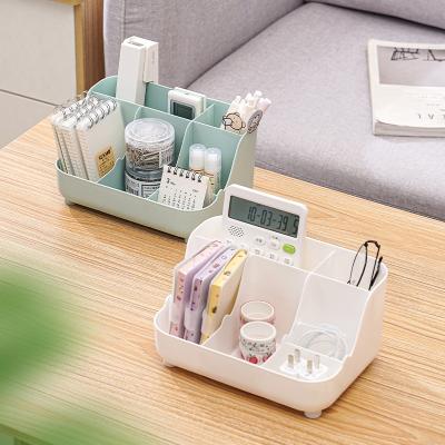 China New-fashion Cute Multi-Grid Cartoon Organizer Plastic Storage Desktop Organizer for Stationery for sale