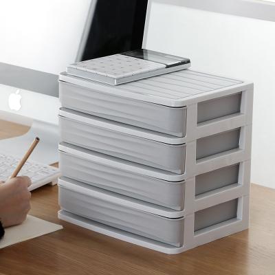 China Stocked 4 Layers Of Drawer Small Cosmetic Plastic Storage Box With Multi Layers Universal Desktop Storage Box for sale