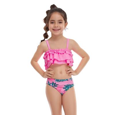 China High Waist Swimwear Kid Ruffle Bikinis Swimsuits Two Pieces Girl's Swimwear Kids Size Design New Plus Size Swimwear for sale