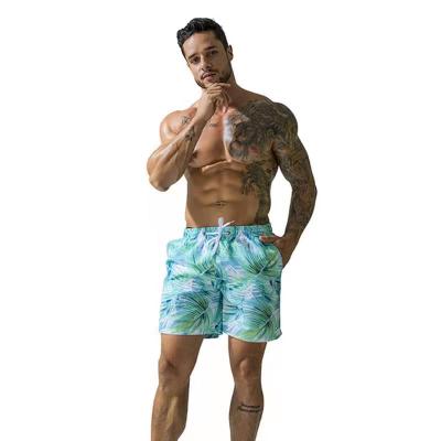 China New Plus Size Men's Printed Casual Running Shorts Large 5 Inch Breathable Beach Swimwear for sale