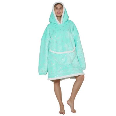 China Wearable Custom High Quality Oversized Plush Christmas Warm Cover Up Hoodie for sale