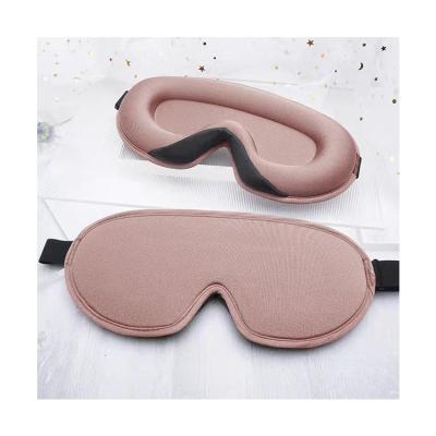 China Private Label Logo 3D Sleep Eye Mask Memory Foam Lightweight Black Custom Foam Contoured Eye Mask Shading for sale