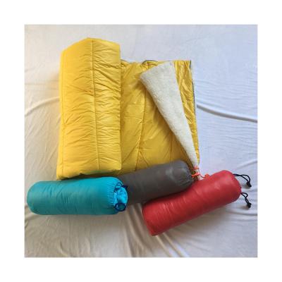 China Portable Travel Lightweight Portable Blanket Down Throw Blanket For Use Airplane Car Indoor Outdoor Camp Hiking Down Blanket for sale