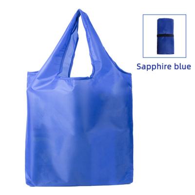 China Folding Tote Bag Reusable Polyester Grocery Reusable Shopping Bag For Supermarket Shopping for sale