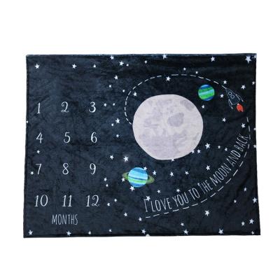 China Various Design Customized High Quality Anti-Static Baby Milestone Blankets for sale