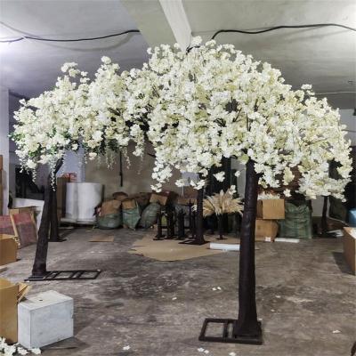 China Wedding Artificial Tall Pink White Blossom Tree 1.8m-4m Tall Celebration Wedding Sakura Cherry Flower Tree Artificial Cherry for sale