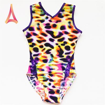 China 4-Way Print Attractive Kids Gymnastics Dancer Tights for sale