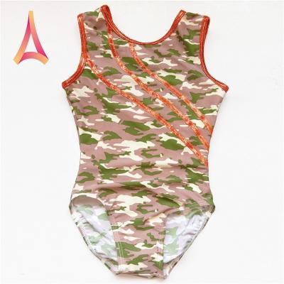 China 4-Way Soft Stretch Camouflage-Print Kids Gymnastics Dancer Tights for sale