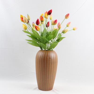 China Beautiful New Manufacturers Colorful 4 Branches Hollow Out Bunch Artificial Flowers For Home Decorative Bouquet Magnolia Branches Bunch for sale