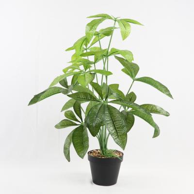 China 2021 Hot China Red Potted Natural Acrylic Artificial Plants For Indoor Bedroom Living Room Floor Decor Face Pott Skybird Rj Monstera for sale