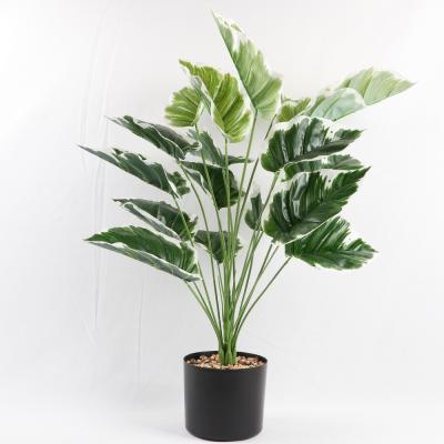 China Green New Design Potted Natural Acrylic Artificial Plants For Indoor Floor Home Decor Living Room Bedroom Face Pott Skybird Rj Monstera for sale