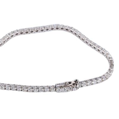 China Custom Timeless Classic Fine White Gold Diamond Premium Tennis Bracelet Natural Jewelry 18k Hot Sale High Quality CLASSIC for sale