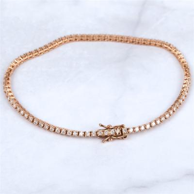 China Custom Timeless Classic Fine Yellow Gold Diamond Tennis Bracelet Natural CLASSIQUE 2022 Hot Sale Jewelry 18k for sale