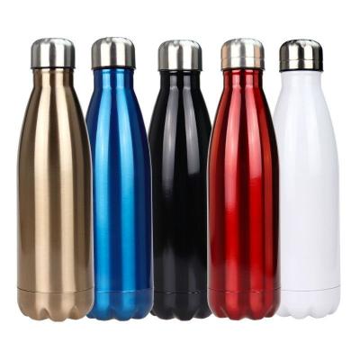 China 350ml/500ml/750ml/1000ml Custom Logo Travel Water Bottle Leak Proof Stainless Steel Vacuum Insulated Viable Cola Bottle for sale