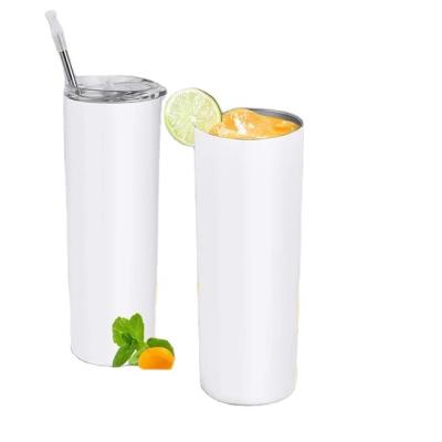 China Hot Selling Stocked 20oz Double Wall Vacuum Insulated Slim Straight Sublimation Tumbler for sale