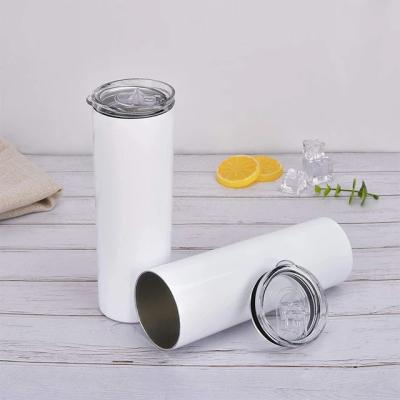 China Stocked No MOQ 20oz Double Wall Vacuum Insulated Sublimation Slim Straight Tumbler USA for sale